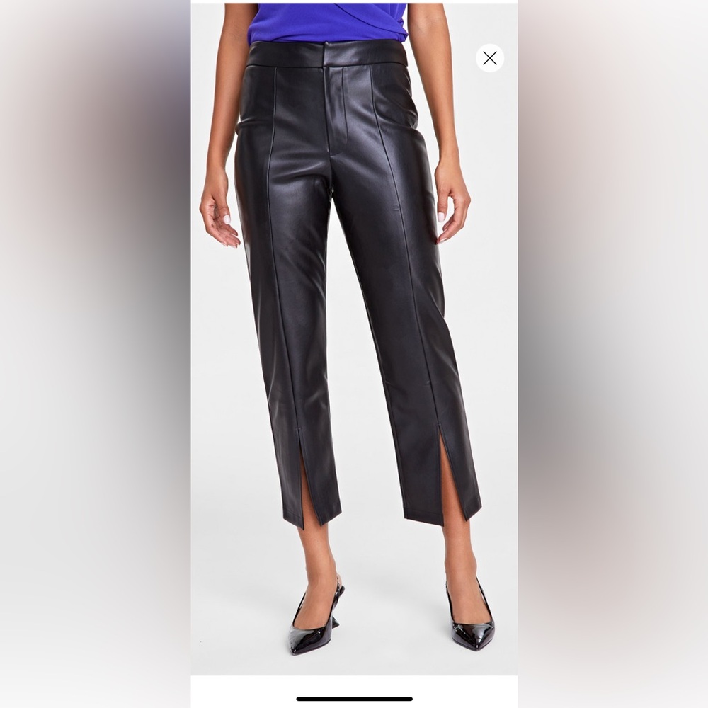 Black Leather Women's Pants